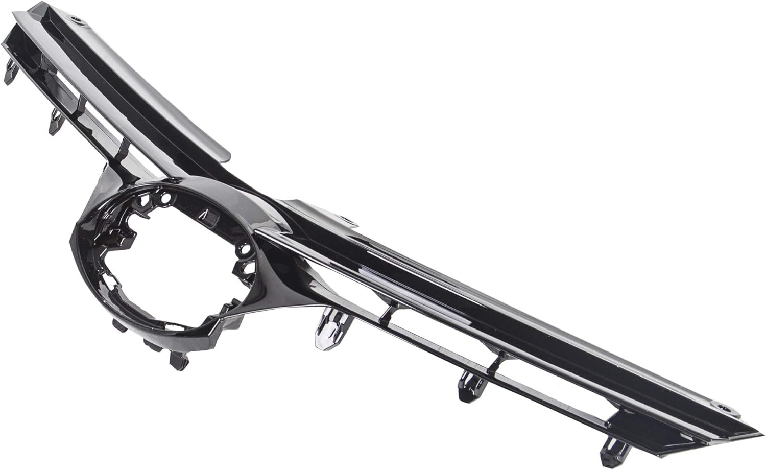 Black Front Bumper Upper Hood Grille Pack of 2 N55877