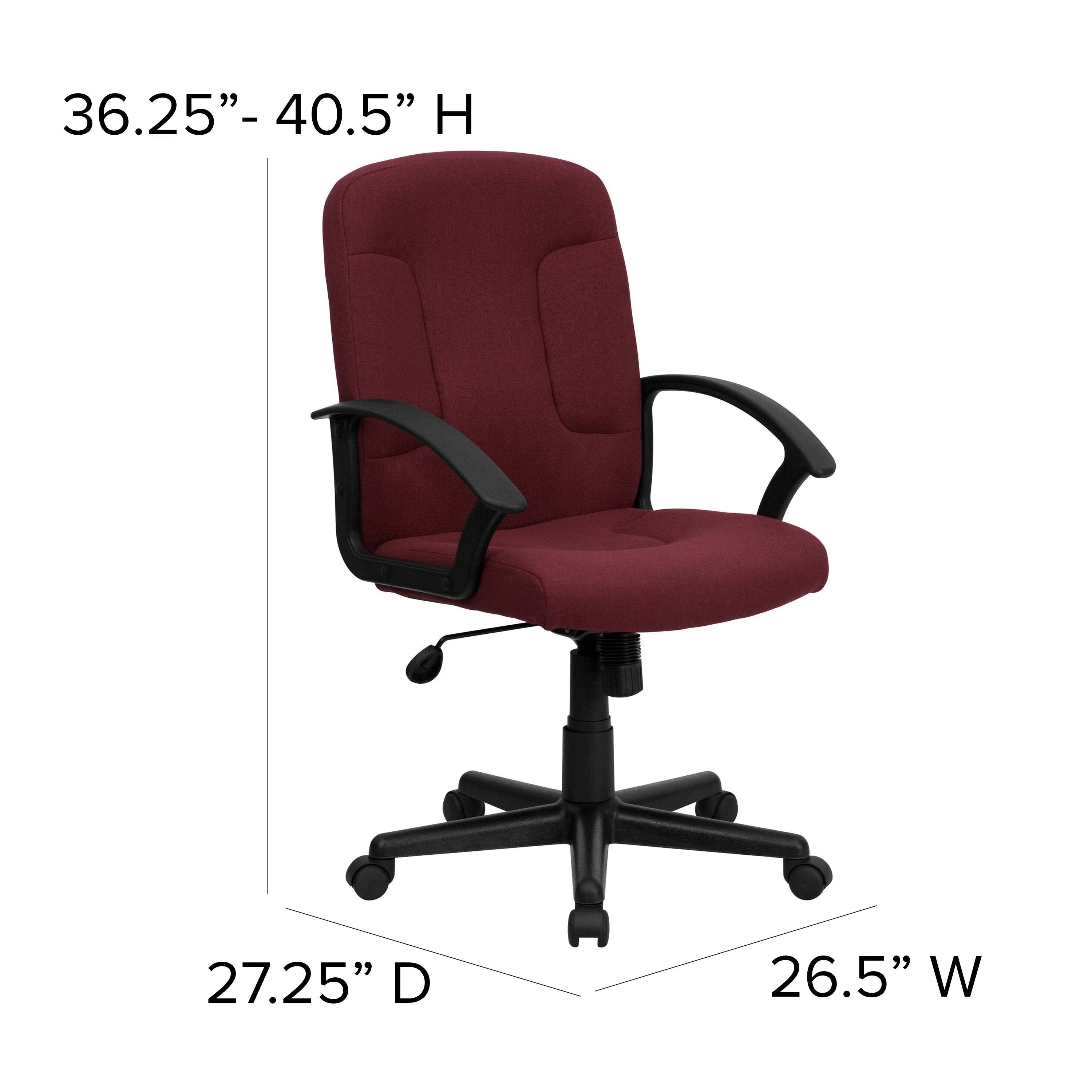 Navy Fabric Executive Swivel Office Chair with Nylon Arms S379