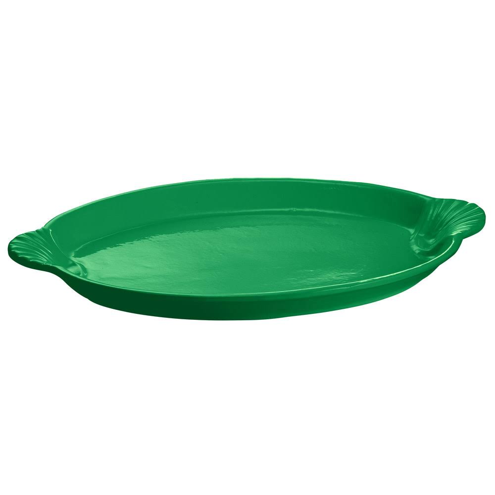 Green Cast Aluminum Oval Shell Platter K575311