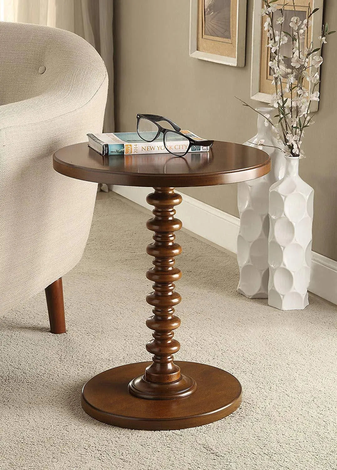 Walnut Wood Veneer Side Table J552898