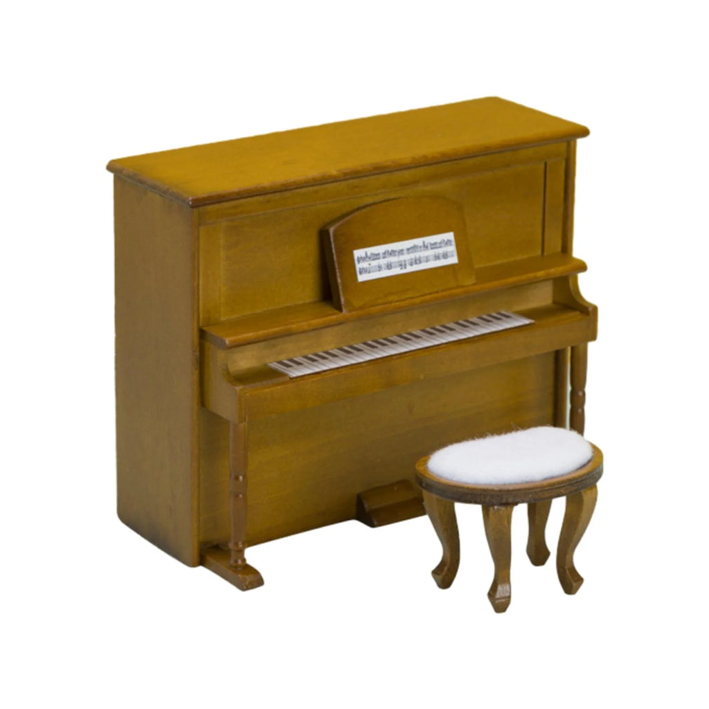 Walnut Miniature Upright Piano with Stool X930904