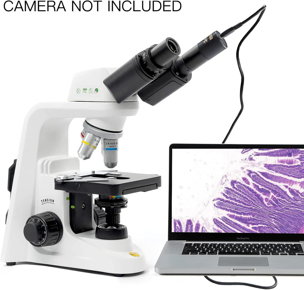 Professional Lab Compound Microscope, 40X-2500X Magnification, Binocular Head Q63299