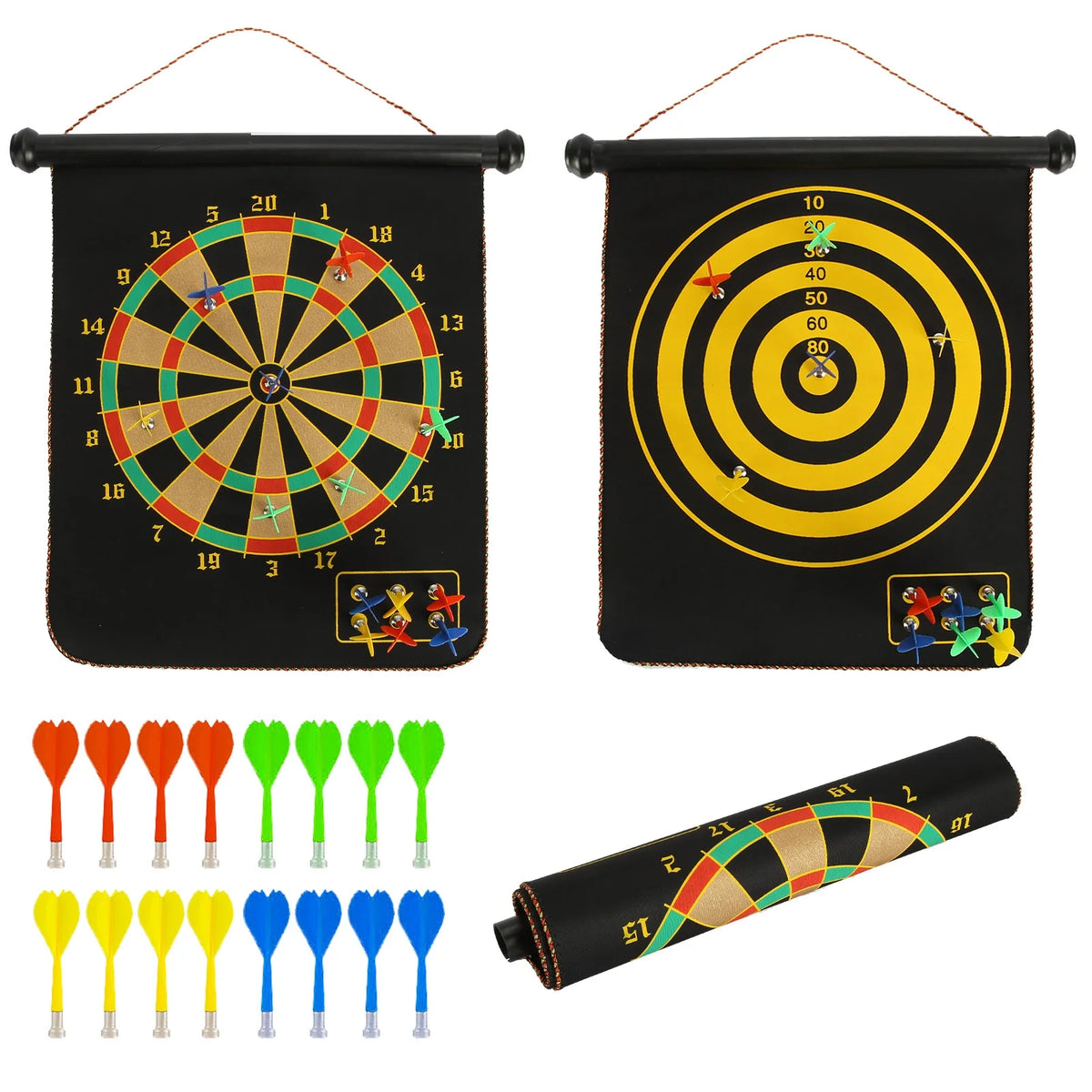 16 Magnetic Darts Double-Sided Dart Board Game Q901