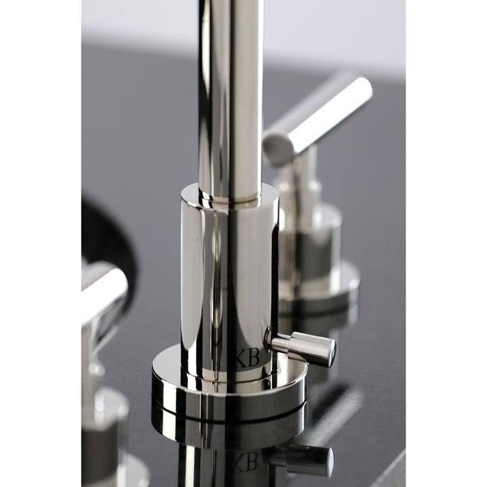 Polished Nickel Widespread Bathroom Faucet with Brass Pop-Up Z57416