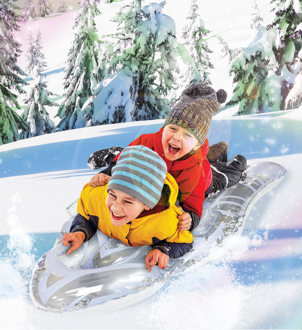 Silver Snow Tube Sled with Handles, 3 Piece M8126
