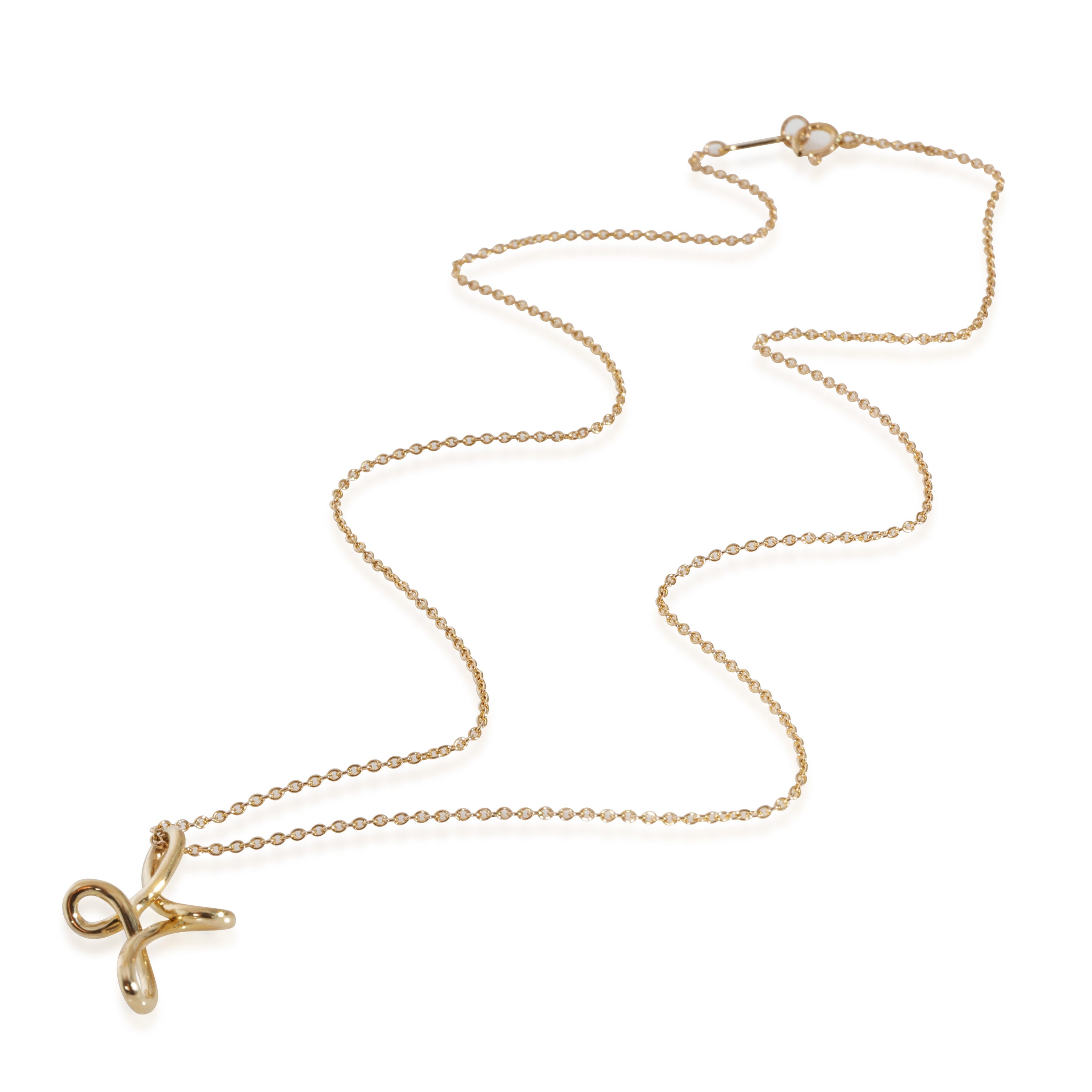 18k Yellow Gold Cross on a Chain T6787