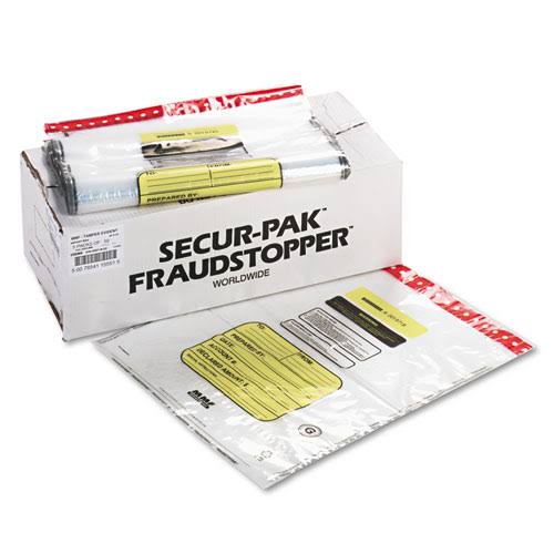 12 Bundle Capacity Tamper-Evident Cash Bags, 20 x 24, Clear, 250 Bags/Box U280641