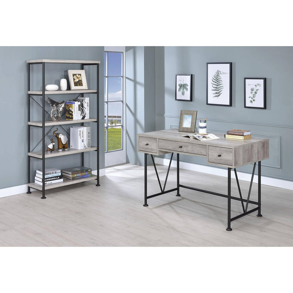 Driftwood Gray 3 Drawer Writing Desk J348