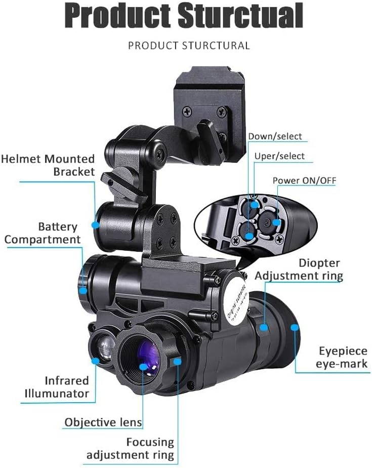 Night Vision Monocular with Helmet Mount, Infrared Camcorder S8043