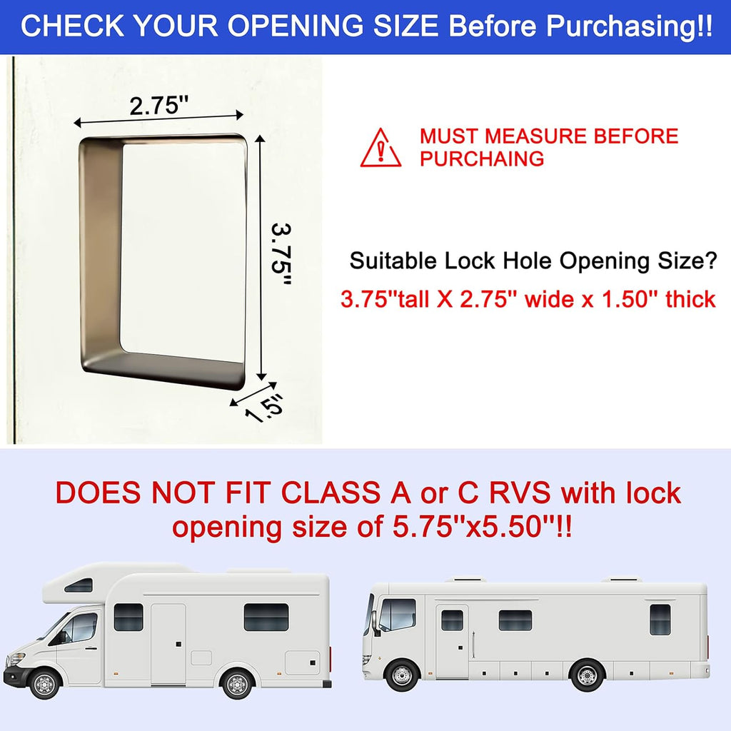 RV Keyless Entry Door Lock with Key Fobs and Backlit Keypad Q386