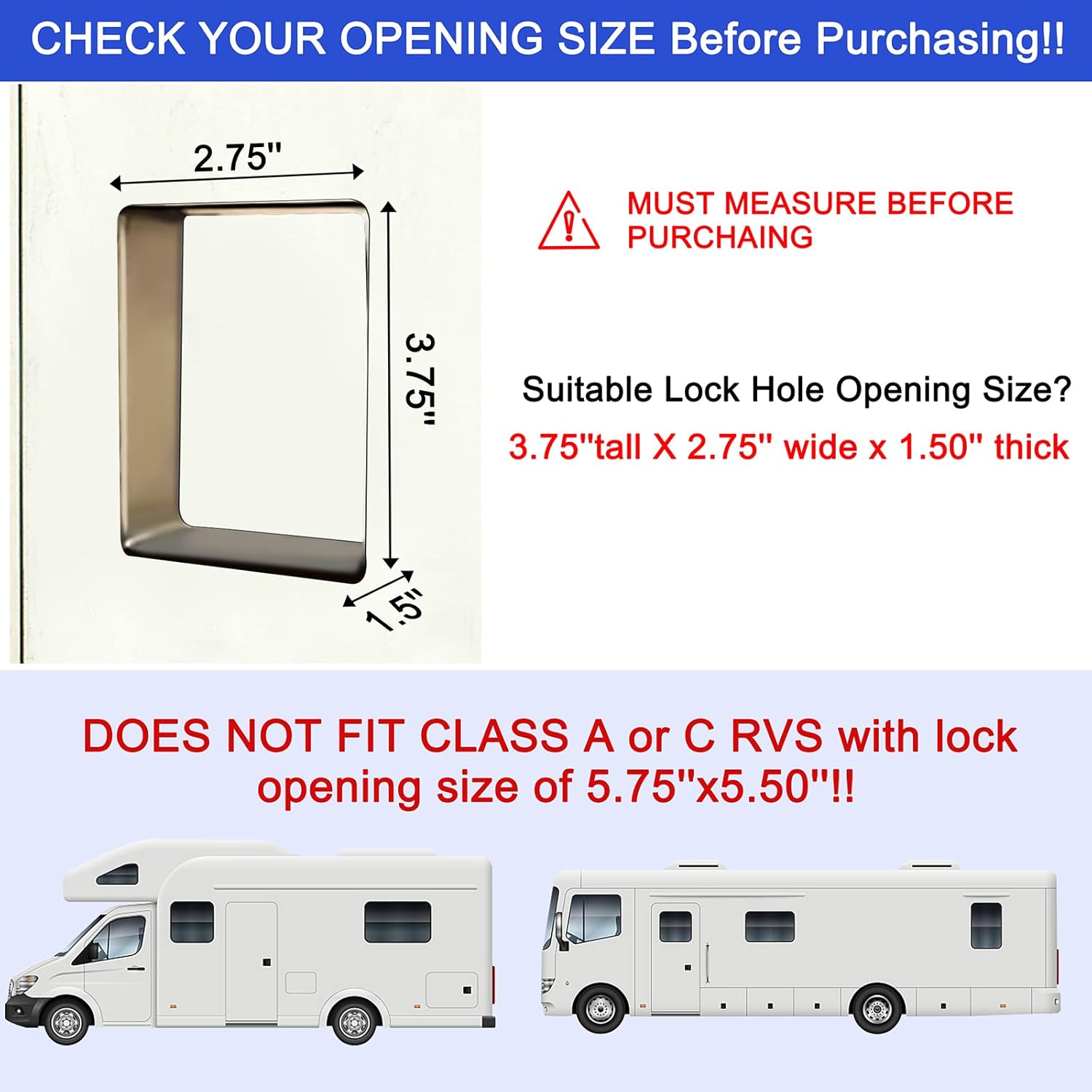 RV Keyless Entry Door Lock with Key Fobs and Backlit Keypad Q386
