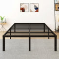 18 Inch Metal Platform Bed Frame with Steel Slats R9325