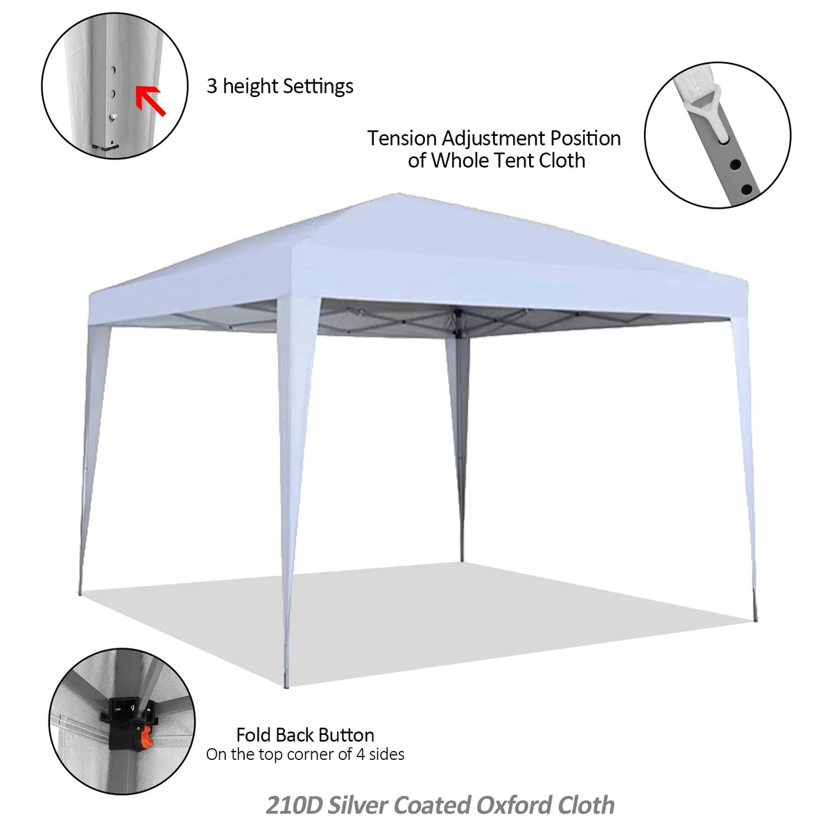 White Instant Outdoor Canopy A49079