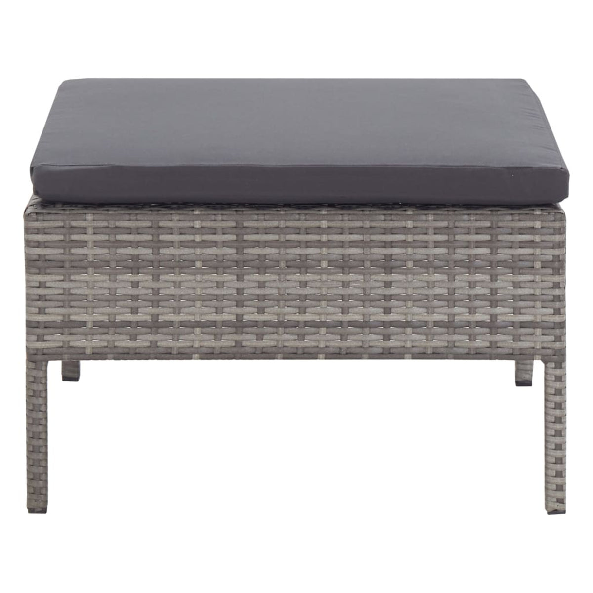 3 Piece Outdoor Sectional Sofa Set with Cushions Poly Rattan Steel Frame O213964