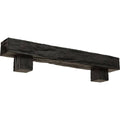 Burnished Cedar Faux Wood Fireplace Mantel Kit with Corbels U188921