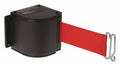 Retractable Belt Barrier, Textured, Black L16770