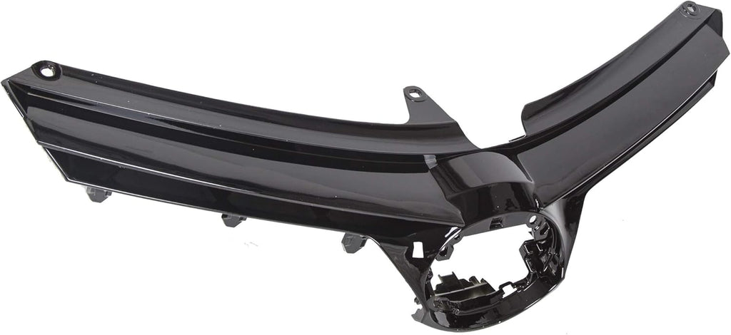 Black Front Bumper Upper Hood Grille Pack of 2 N55877