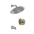 Brushed Nickel Single-Handle Rain Shower Faucet R4154