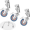 Swivel Caster Wheels Set with Brake for C Stand Q763