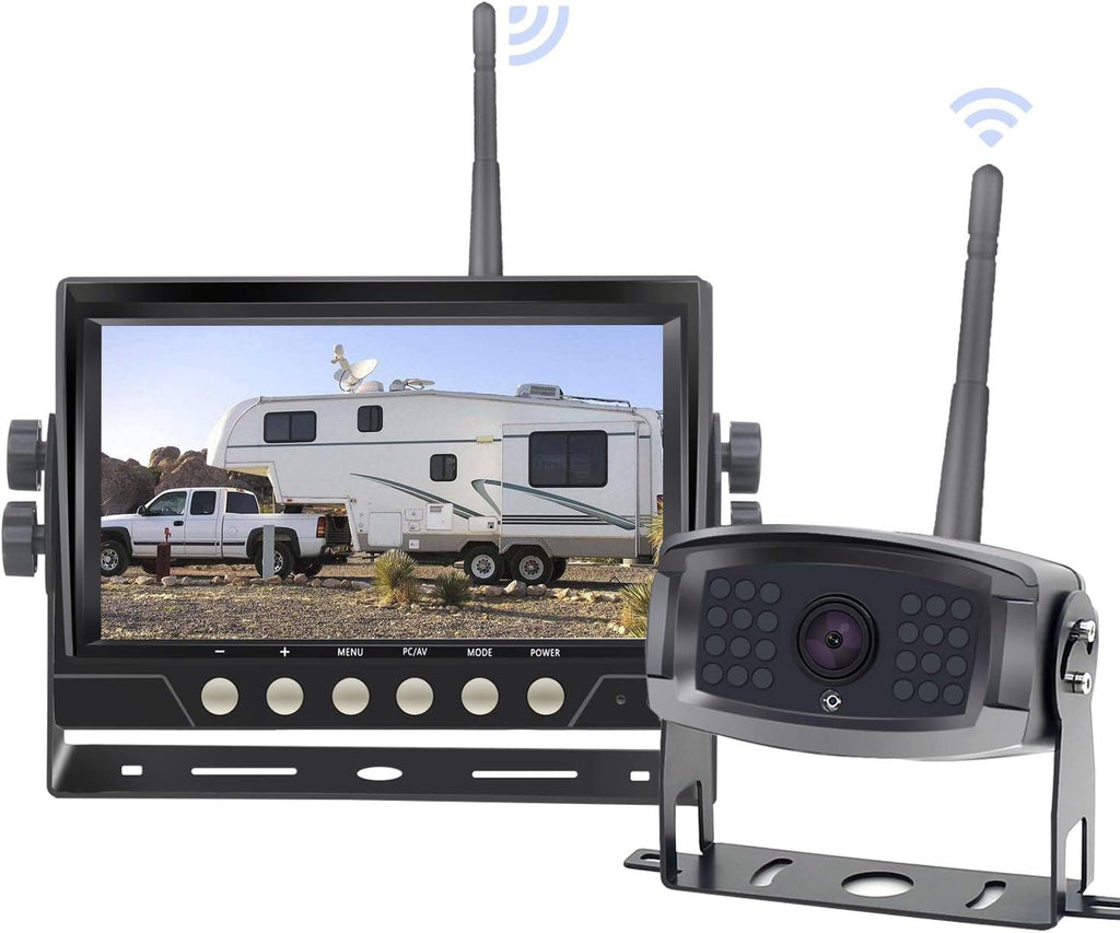 7'' Wireless Rear View Camera System with DVR Monitor L39646