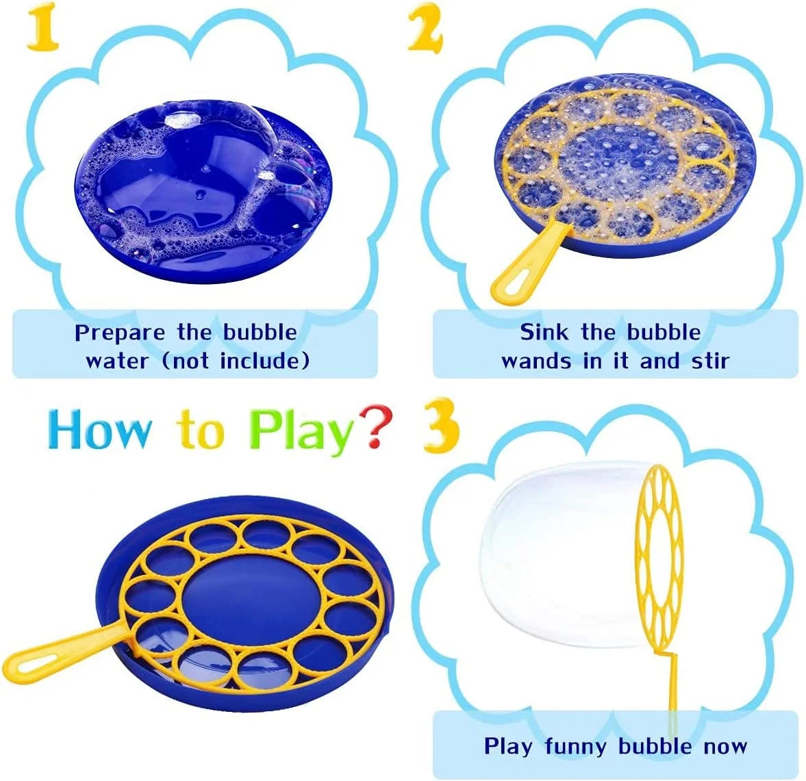 7" Big Bubble Wands Maker Outdoor Toys G939