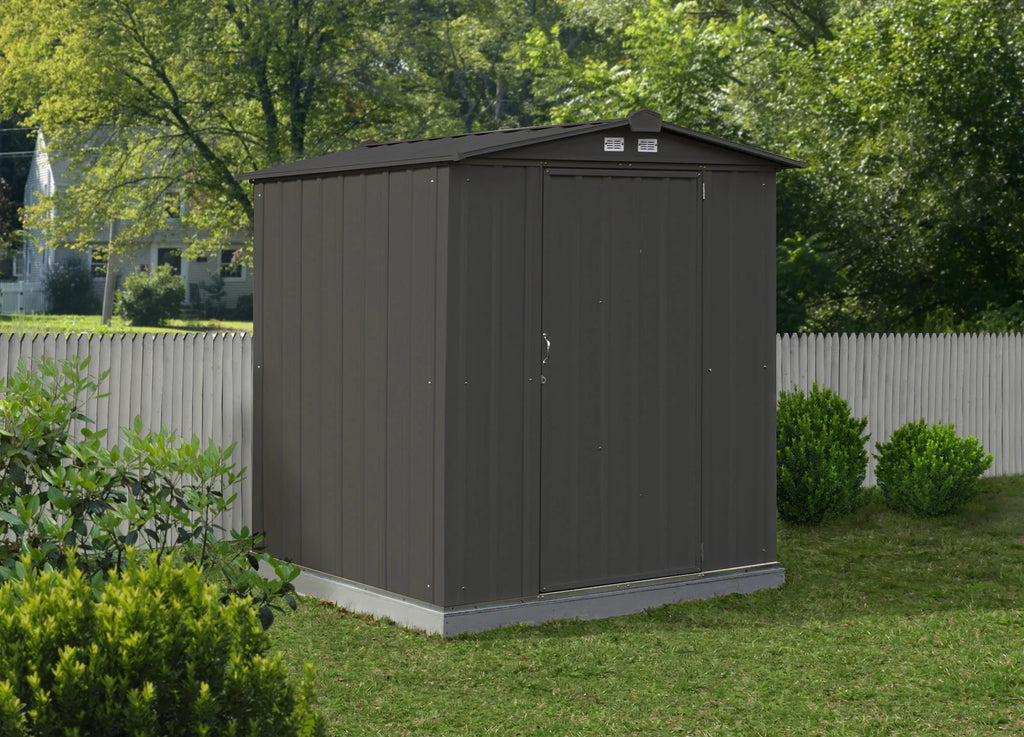6 x 5 ft Galvanized Steel Storage Shed Q515487
