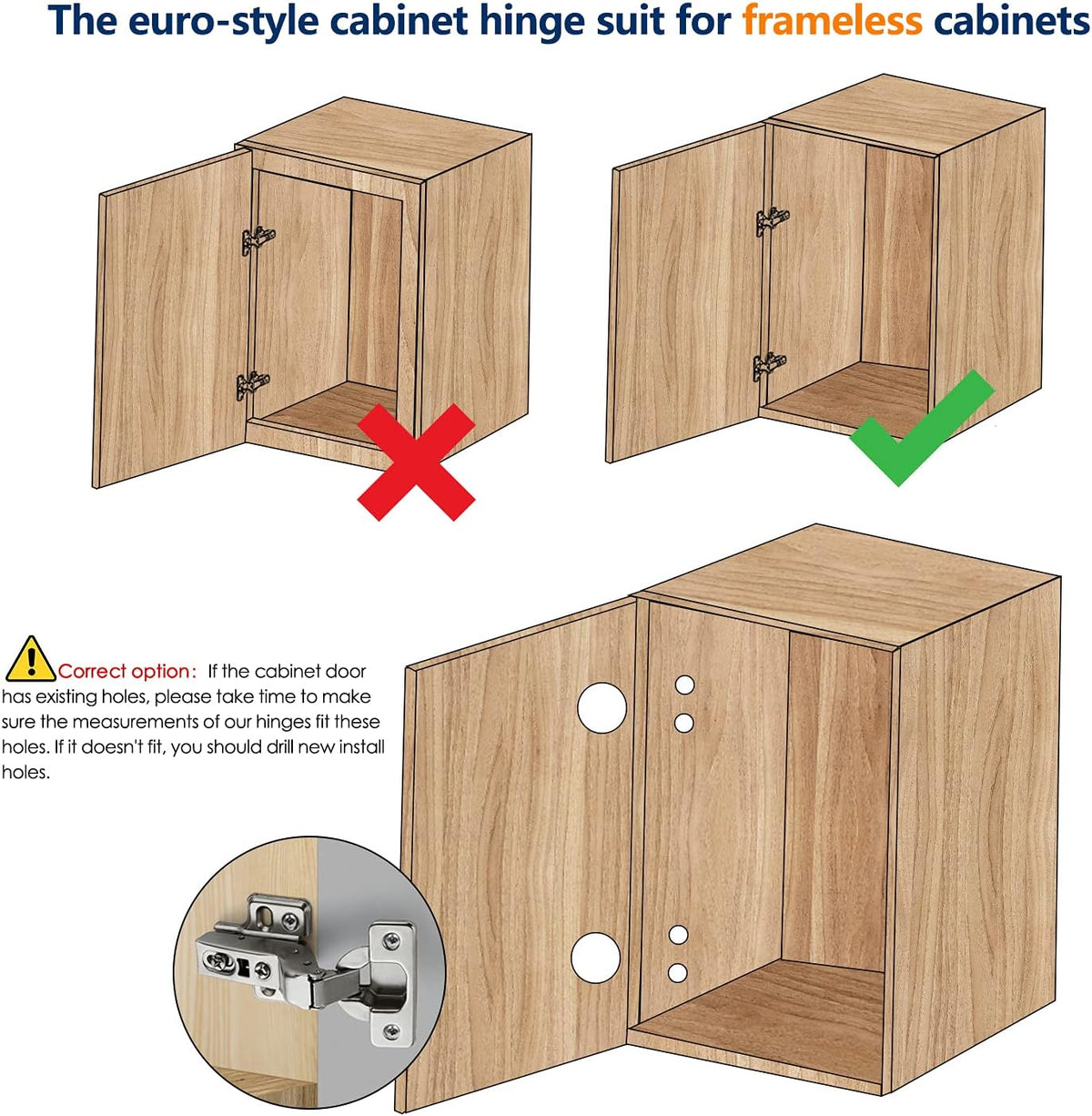 60 Pack 30 Pairs Soft Close Full Overlay Cabinet Door Hinges M29836