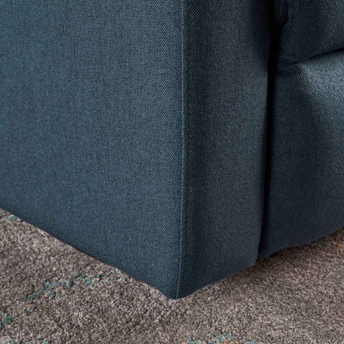 Blue Fabric Swivel Gliding Recliner R243507