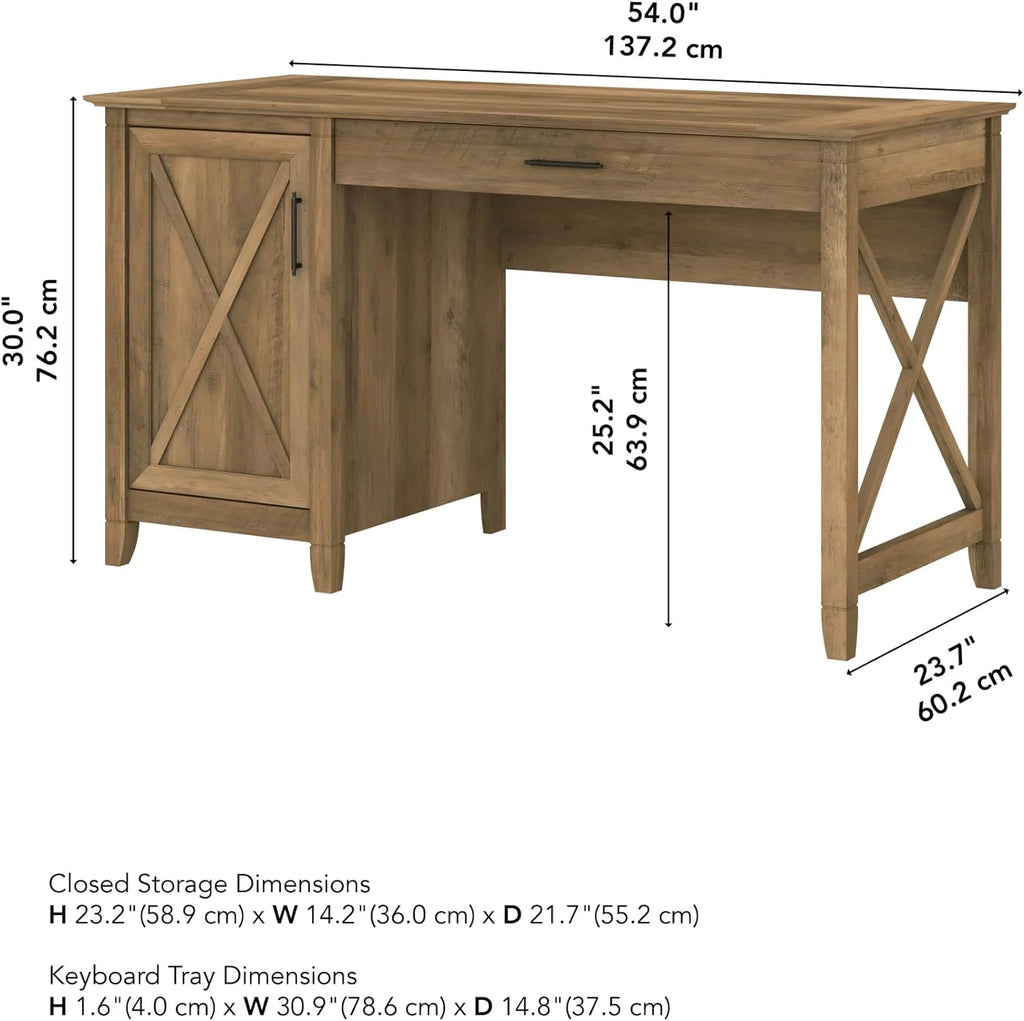 Reclaimed Pine Computer Desk with Storage Z634750