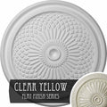 22x22OD x 1 3/4x22P Hand-Painted Clear Yellow Ceiling Medallion O28249