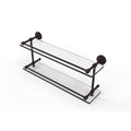 Double Glass Shelf with Gallery Rail - Venetian Bronze - 22 inch U5491