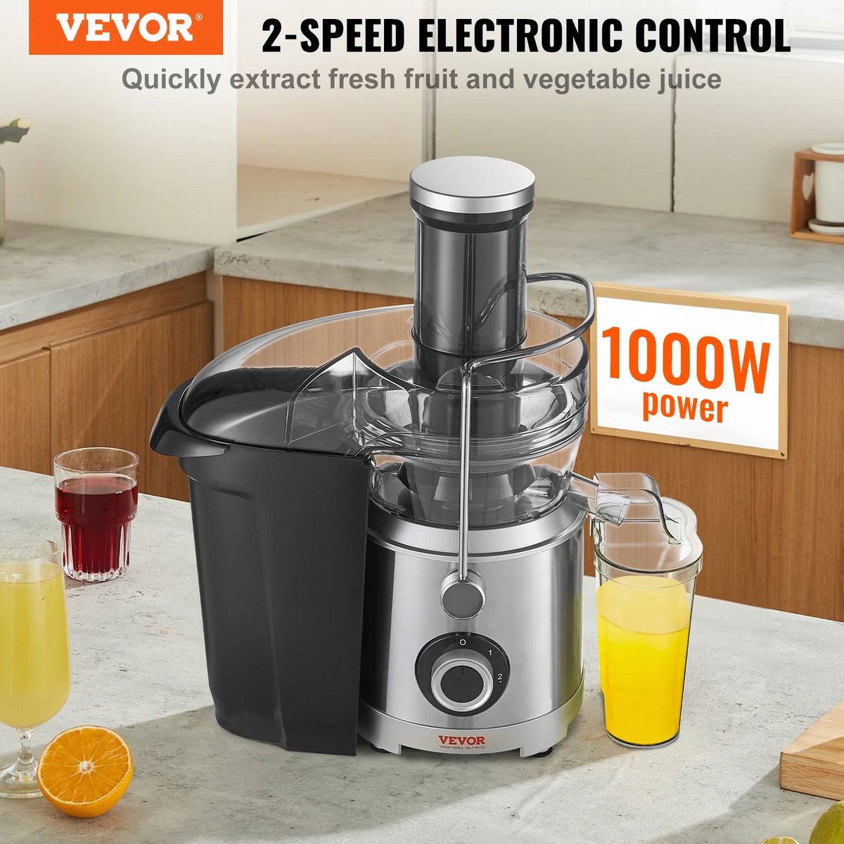 1000W 2 Speed Centrifugal Juicer S764