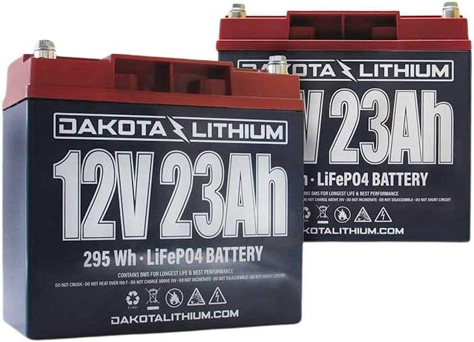 12V 46AH LiFePO4 Deep Cycle Battery 2 Pack W1054