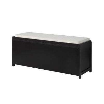 Black Wood Storage Bench with 2 Cabinets T2838