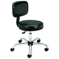Black Vinyl Medical Stool with Back Y56822