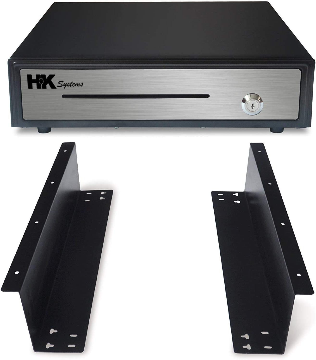 Heavy Duty Black Push Open Cash Drawer with Metal Bracket V7880