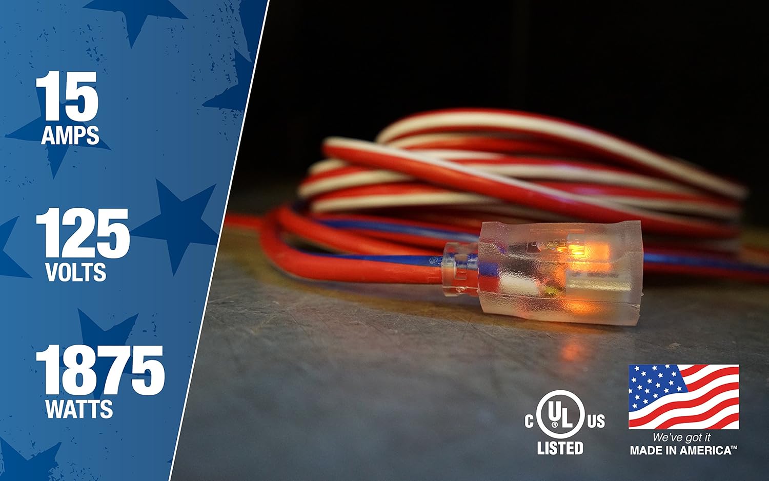 12/3 100-Feet Water Resistant Extension Cord F345982
