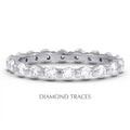 Platinum 950 Bar Setting 1.06 Carat Total Natural Diamonds Eternity Ring N792309