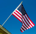 American Classic White Kit Flag Pole with Bracket and American Flag W2605