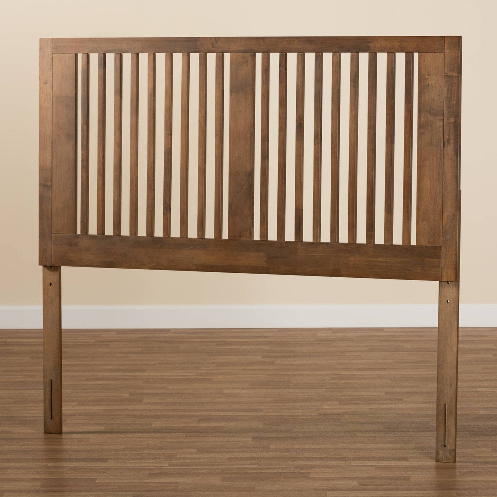 Full Size Ash Walnut Finished Wood Headboard S7864