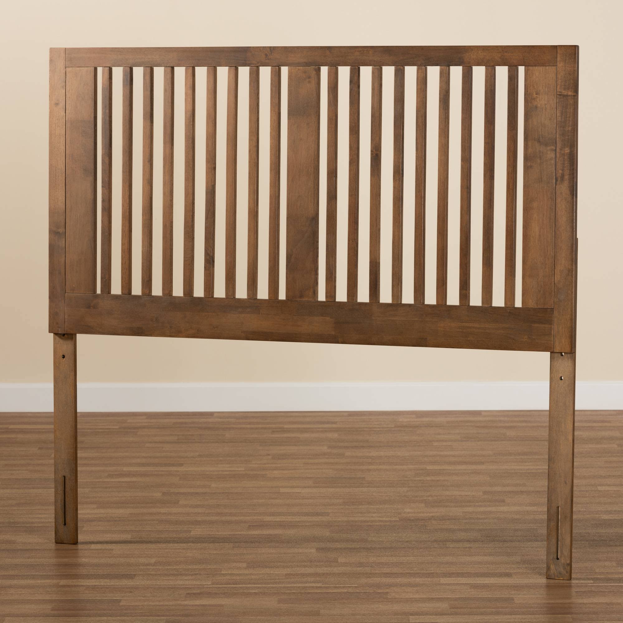 Full Size Ash Walnut Finished Wood Headboard S7864