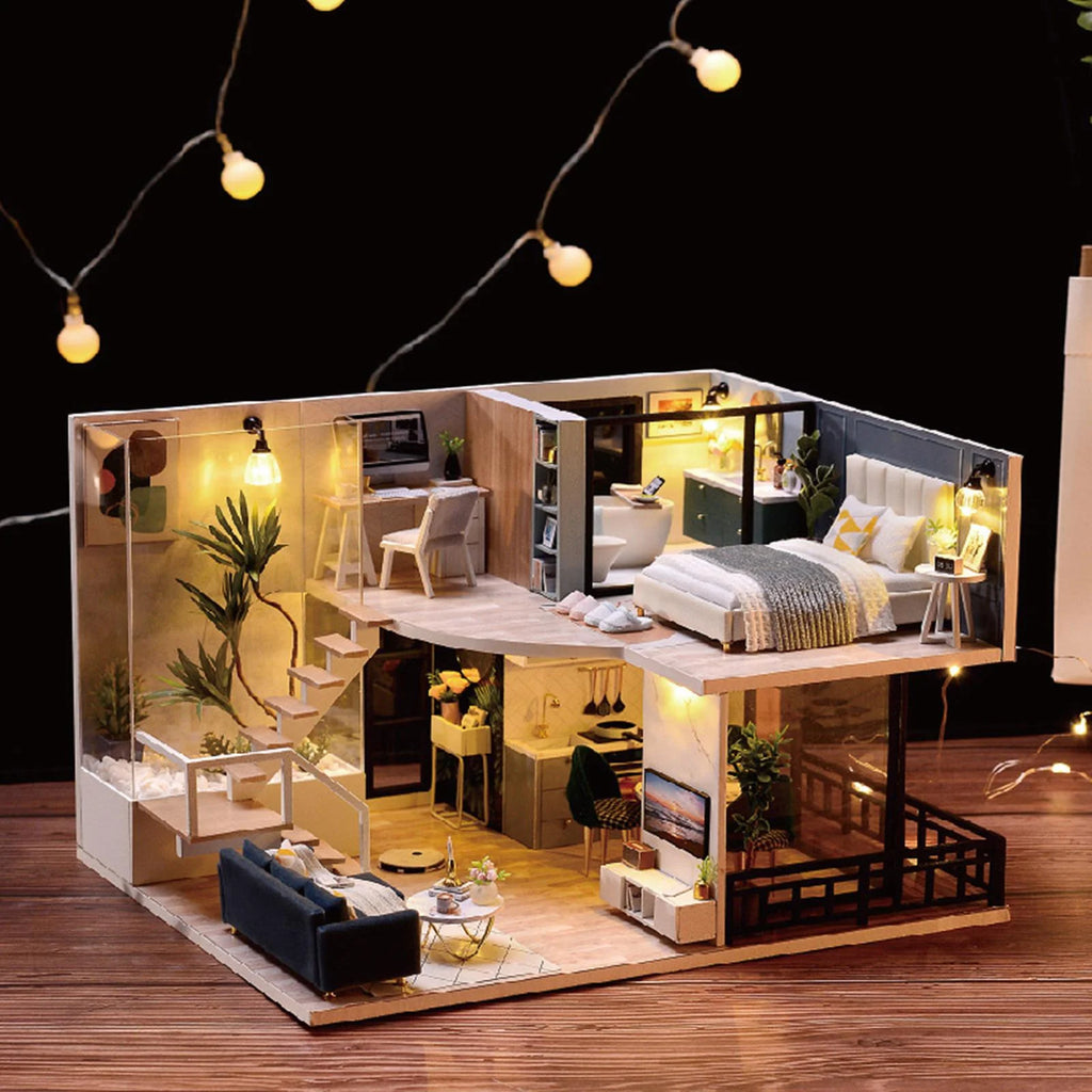 Dollhouse Building Toys with Furniture Accessories Y711553