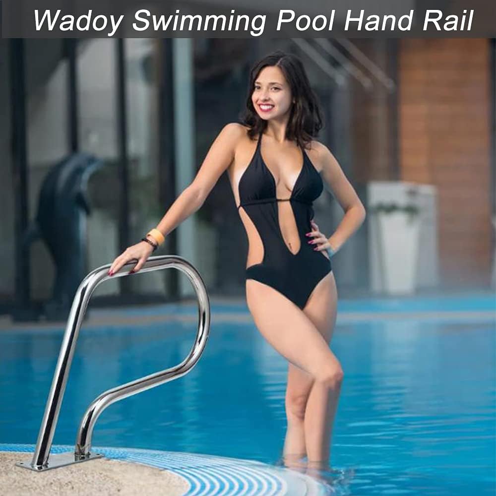 Stainless Steel Swimming Pool Hand Rail with Base Plate M3637