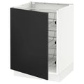 White Base Cabinet with Wire Baskets X692