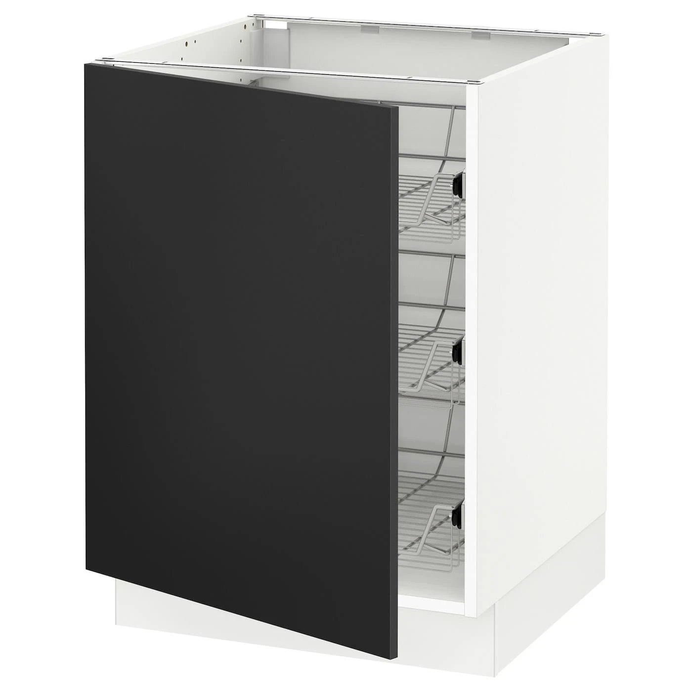 White Base Cabinet with Wire Baskets X692