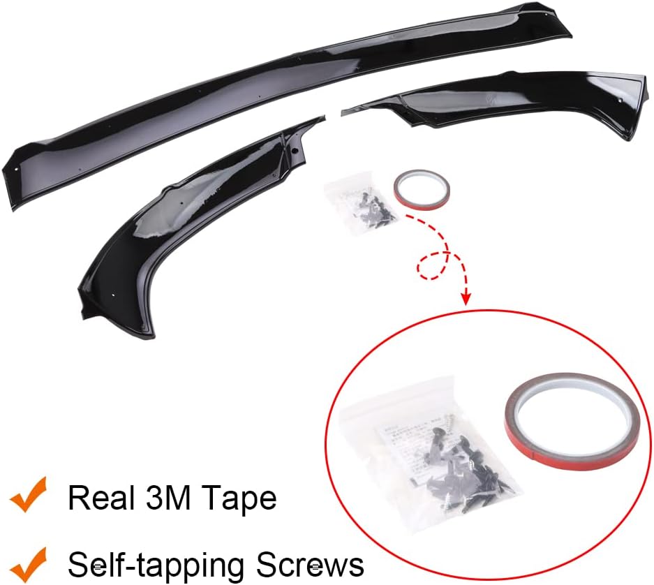 Glossy Black Front Bumper Lip Splitter for Tesla Model Y U418