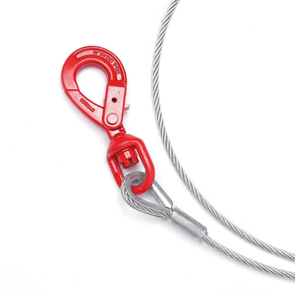 3/8" x 100" Steel Core Wire Rope Winch Cable with Swivel Hook I366285