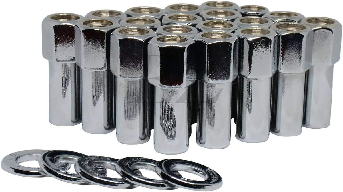 Open End Mag Lug Nut 1/2"-20 with Center Washer Set of 20 Pcs Y32179