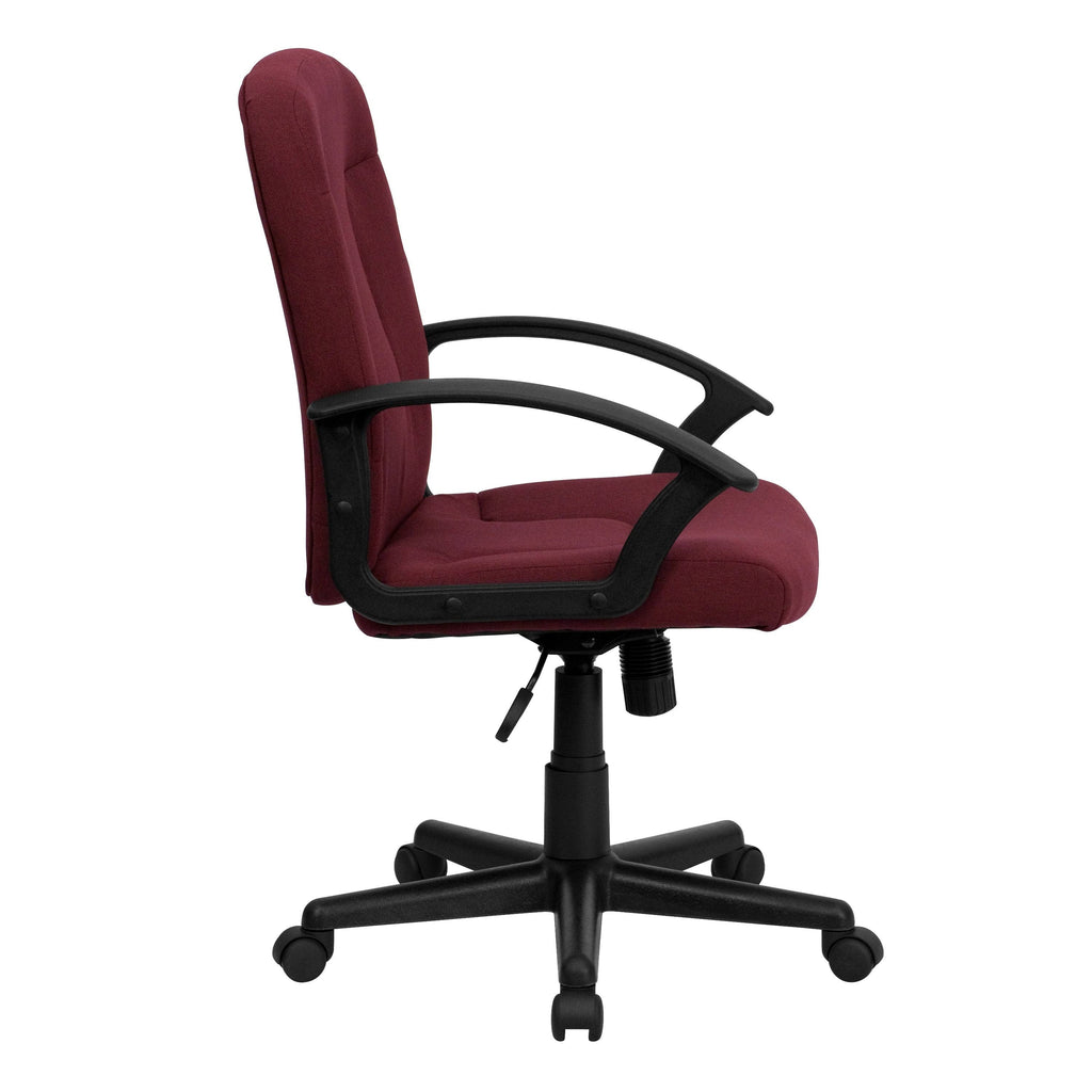 Navy Fabric Executive Swivel Office Chair with Nylon Arms S379