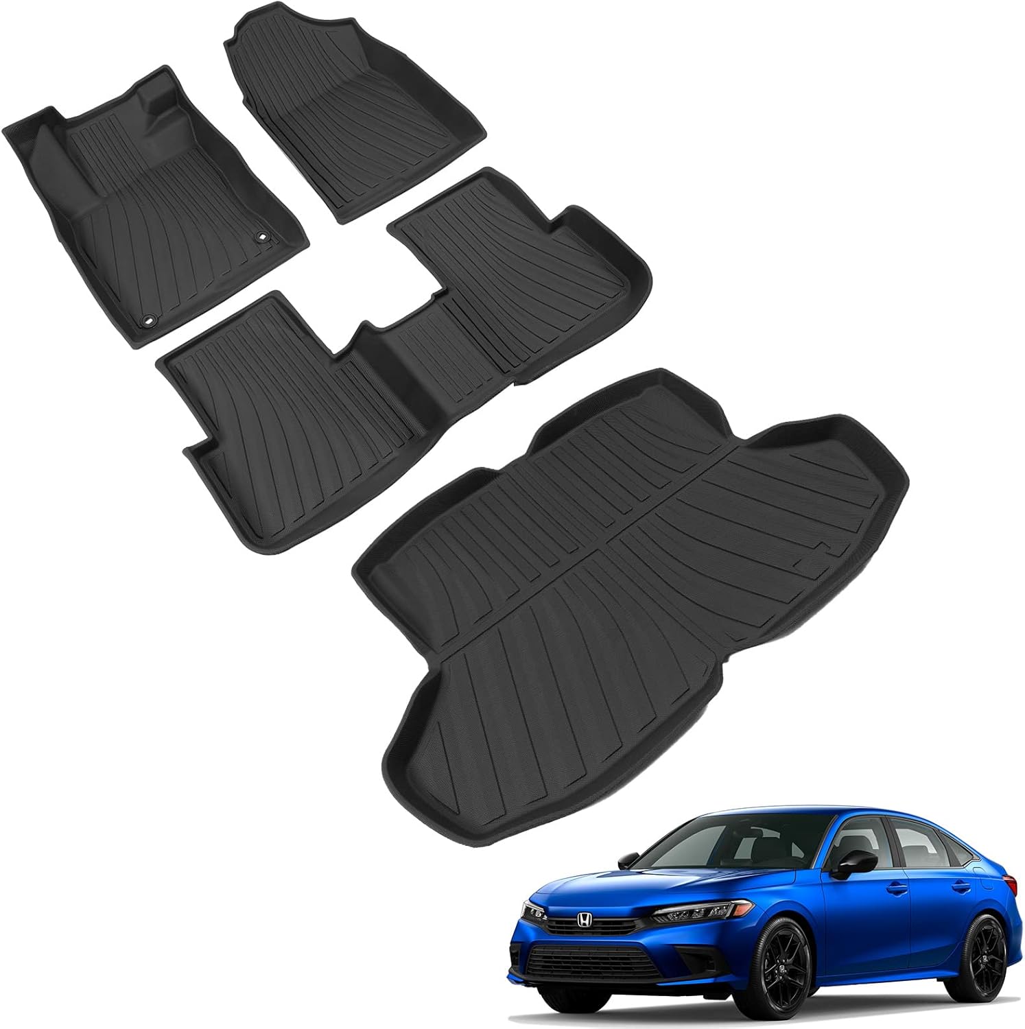 TPE Waterproof Floor Mat and Trunk Liner for Honda Civic Sedan T997139